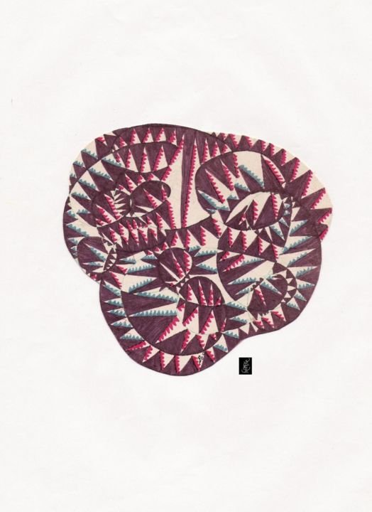 Masque tribal 图画, 11.7x8.3 in