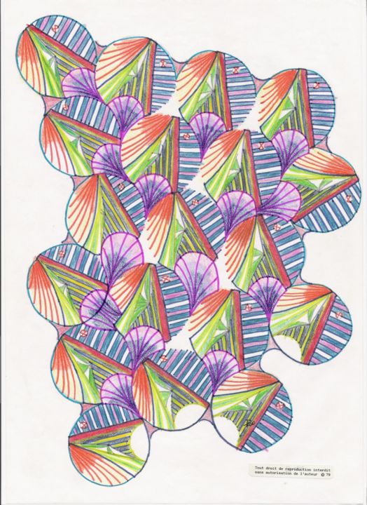 les globules 图画, 11.7x8.3 in