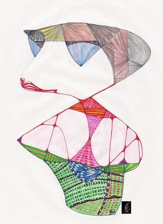 Miss Girly 图画, 11.7x8.3 in