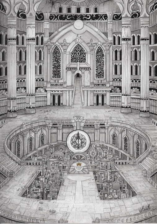 图画,  11.7x8.3 in 
