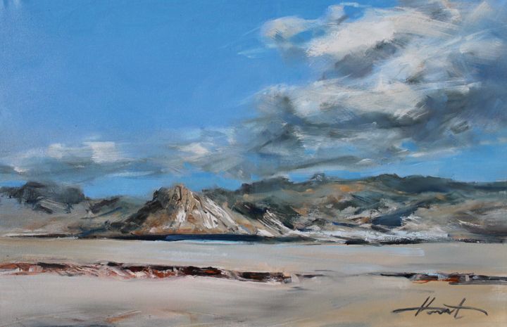 Desert 3 绘画, 17.7x27.6 in