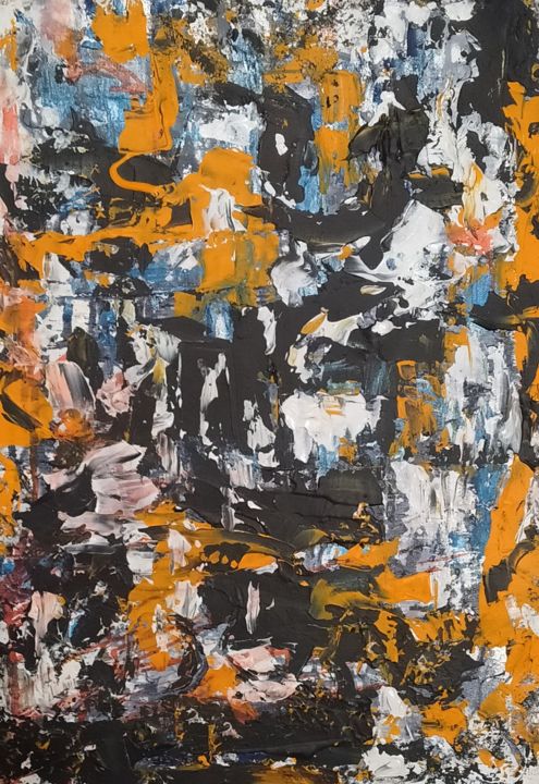 Painting titled "Chronicle" by Atignas Art, Original Artwork, Acrylic Mounted on Wood Panel