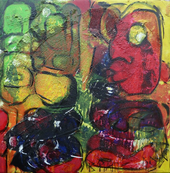 "Le Monocle" 绘画, 7.9x7.9 in
