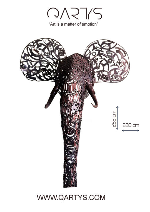 Gonareyzou Elephant Sculpture, 70.9x82.7 in
