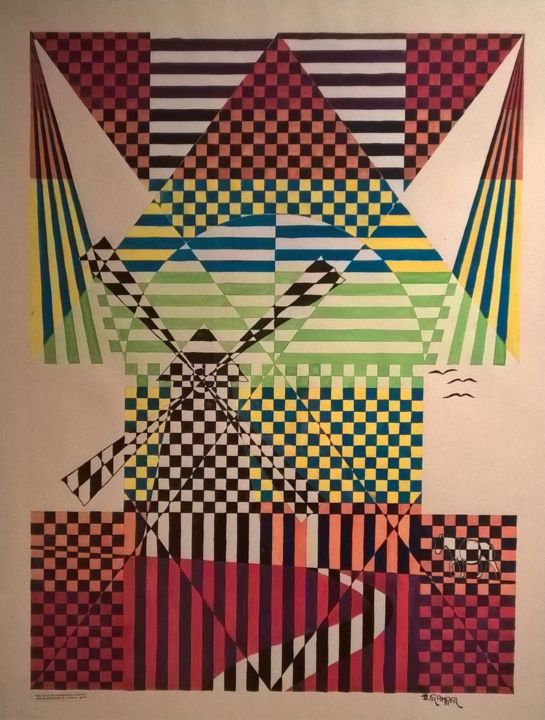 Les moulins 图画, 25.6x19.7 in