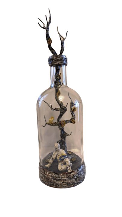 Sculptuur getiteld "Ταξίδια του νου" door Carpe Diem453, Origineel Kunstwerk, Glas