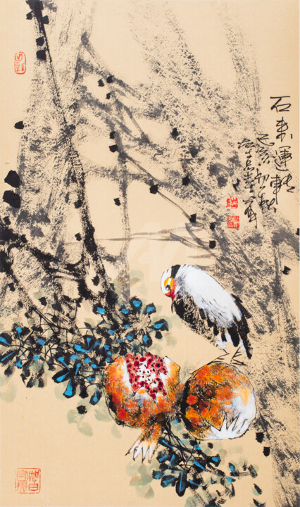 Painting titled "Time comes 石来运转 （No…" by Dayou Lu, Original Artwork, Pigments