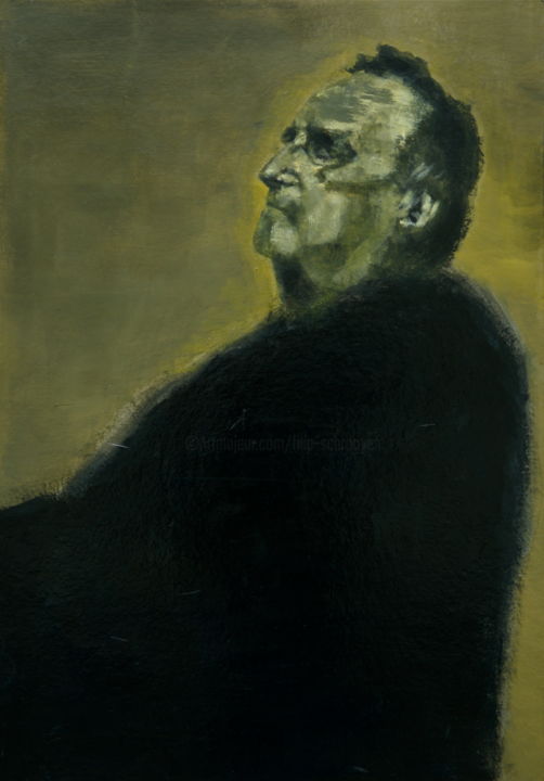 Painting titled "Portrait of Marcel…" by Filip Schrooyen, Original Artwork, Oil