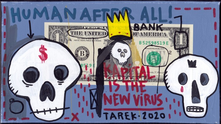 Peinture intitulée "Human after all" par Tarek Ben Yakhlef, Œuvre d'art originale, Acrylique