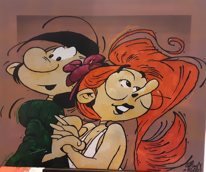 Gaston et Jeanne 绘画, 17.7x21.7 in