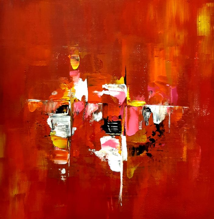 Peinture intitulée "Horizon" par Angelique Mouton, Œuvre d'art originale, Acrylique