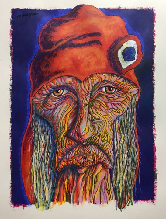 Chronique d’une mort annoncée 绘画, 22.1x16.1 in