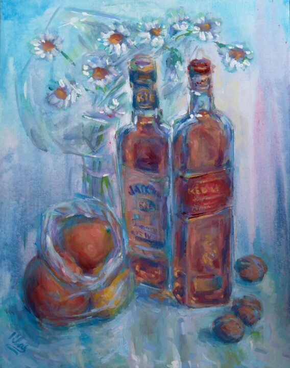 Whiskey 绘画, 20x16 in