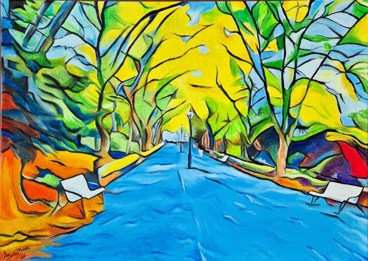 Corredoura da minha infância 绘画, 19.7x27.6 in