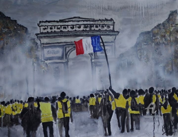 Painting titled "G.J. N° 01" by Jean Paul Hippolyte Soler, Original Artwork, Oil