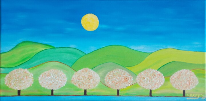 Kleiner Frühling 绘画, 7.9x15.8 in