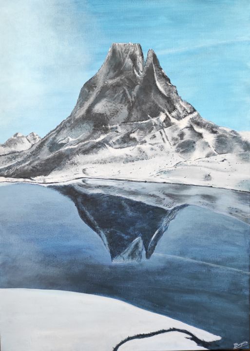 Pic du midi d'Ossau 绘画, 27.6x19.7 in