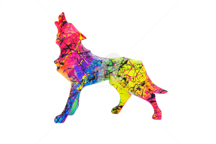 CITY WOLF 雕塑, 7.9x10.2 in