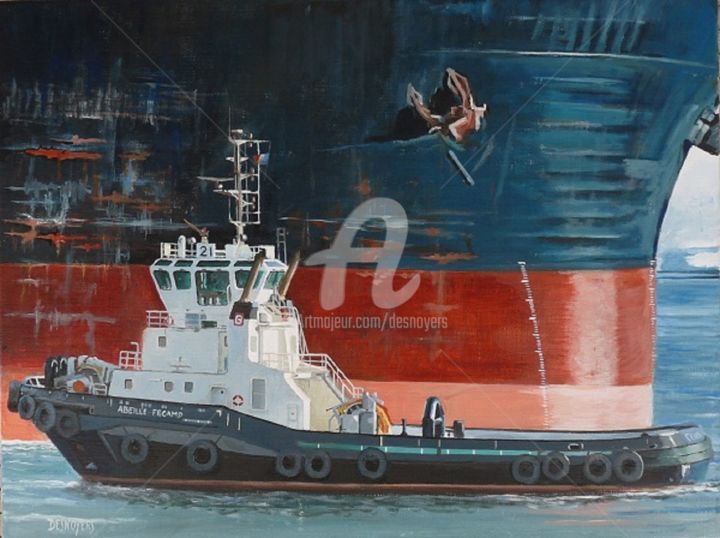 Peinture intitulée "ABEILLE FECAMP II" par Desnoyers, Œuvre d'art originale, Acrylique