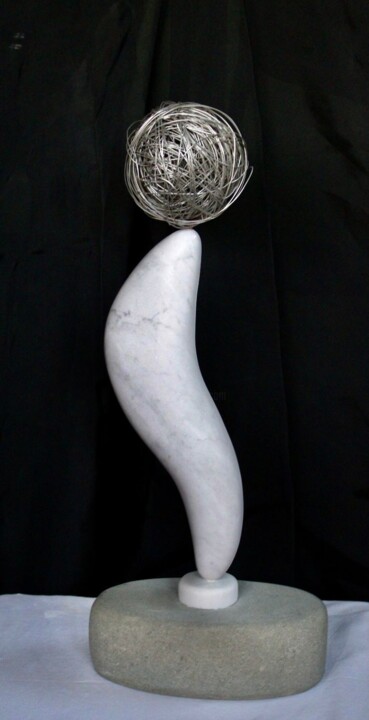 Sculpture titled "Sfera "gioco del de…" by Ettore Altieri, Original Artwork, Metals