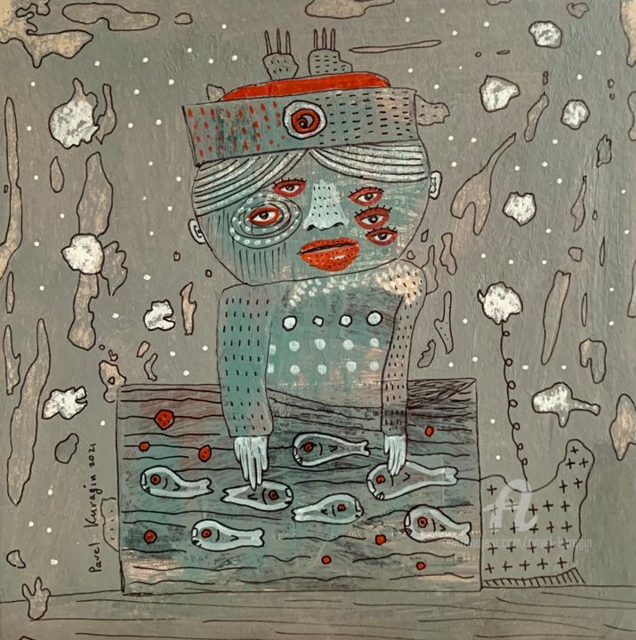 Sailor’s wife 绘画, 8.3x8.3 in