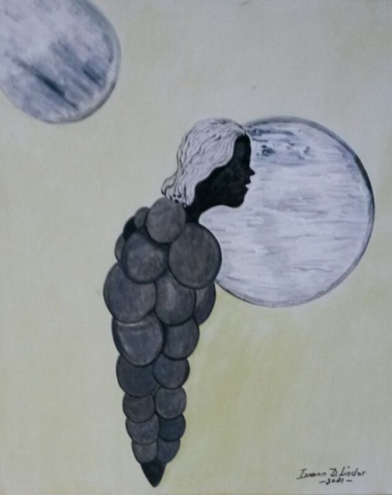 L'Engagée 绘画, 8.3x6.7 in