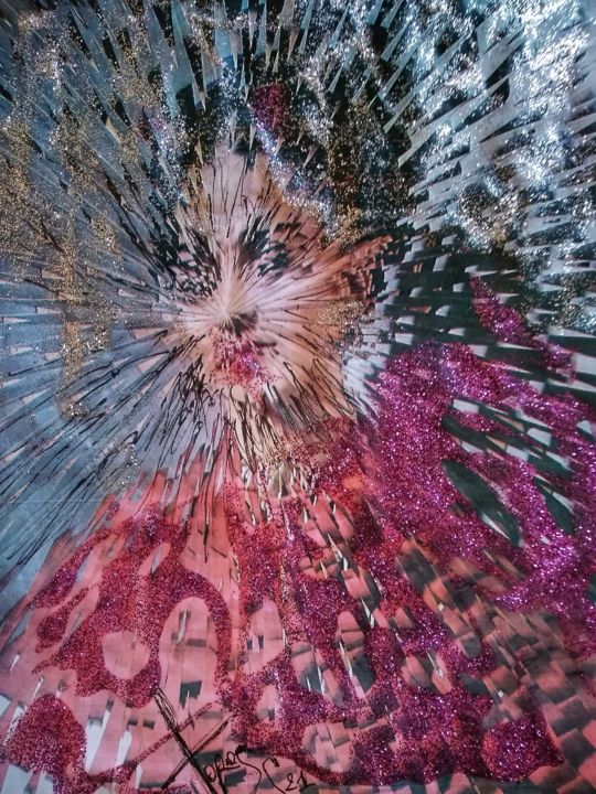 A TRAVERS LE MIROIR 拼贴, 10.6x7.1 in
