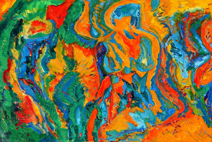 Painting titled "Una Nuova Alba" by Marisa Milan, Original Artwork, Acrylic