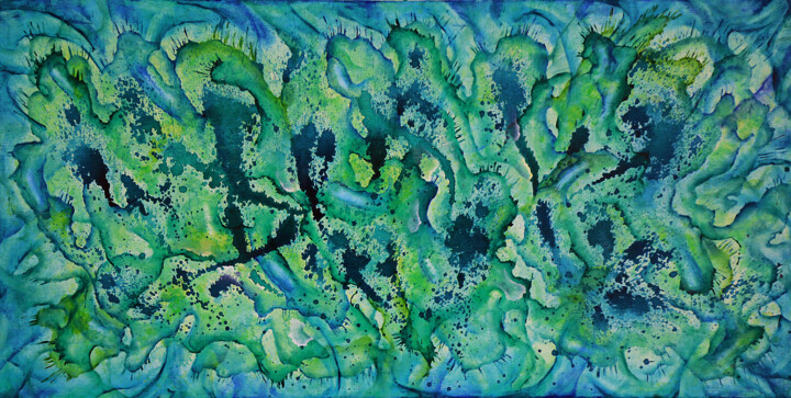 Painting titled "Cool Night 2020 . 1…" by Iason Orlandos, Original Artwork, Oil Mounted on Wood Stretcher frame