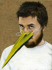 Painting titled "JIM" by Kirsty Harris, Original Artwork, Oil