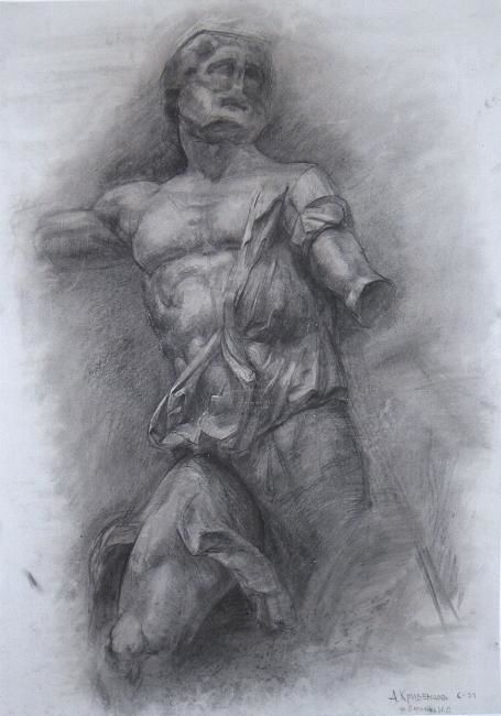 Drawing titled "Fragment Pergamon A…" by Alexey Kriventsov, Original Artwork