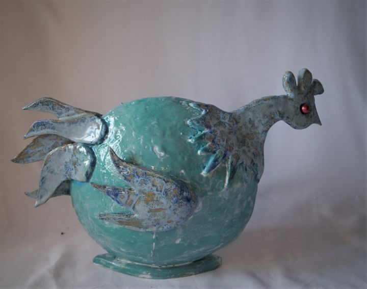 POULE 雕塑, 11.8x11.8 in