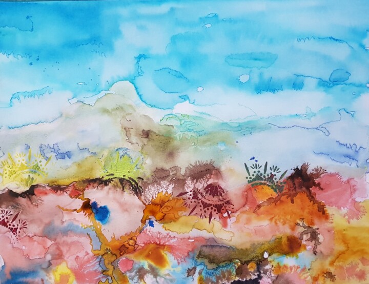 Rêve tropical 绘画, 15.8x19.7 in