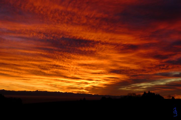 Photography titled "Coucher de Soleil 3" by Imagelys Photographie, Original Artwork, Digital Photography