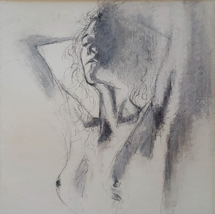 图画 标题为“La femme” 由Nicolas Sorel, 原创艺术品, 铅笔