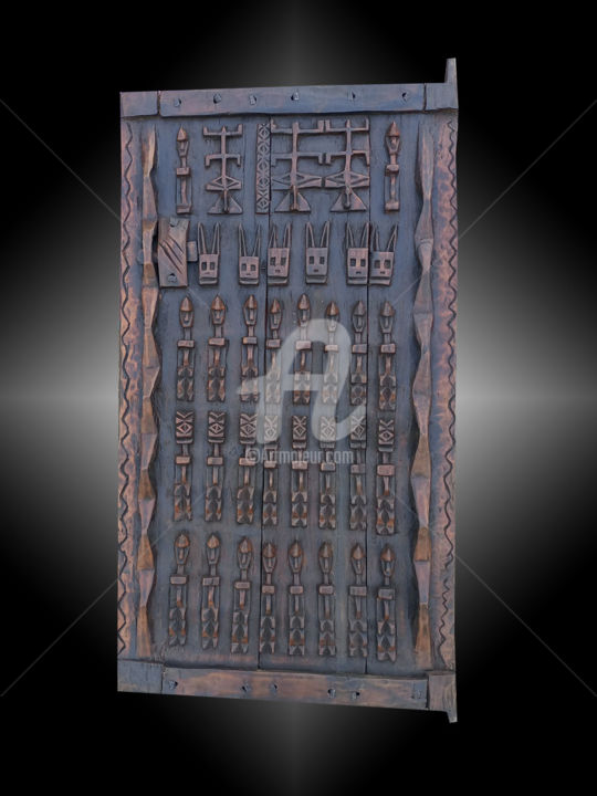 Porte Dogon Art tribal Art premier KA2012013 雕塑, 43.3x22.1 in