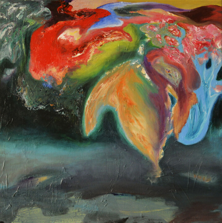 The Death Of Mermaid 绘画, 23.6x23.6 in