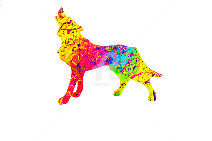 FREE WOLF 雕塑, 7.9x10.2 in