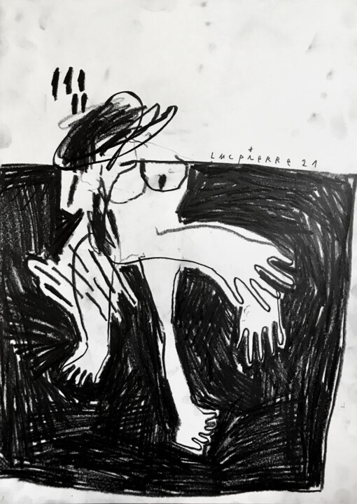Dessin intitulée "UNTITLED I" par Luc Pierre, Œuvre d'art originale, Graphite