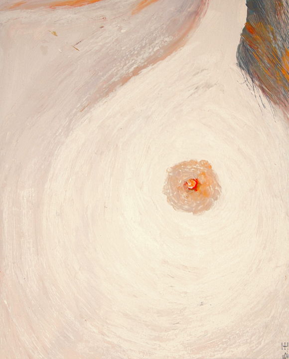 Peinture intitulée "Sein 1" par Nathalia Chipilova, Œuvre d'art originale, Gouache