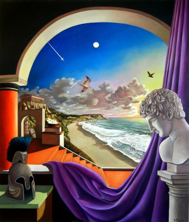 Il canto di Omero 绘画, 27.6x23.6 in