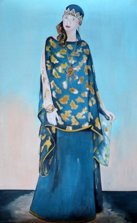 Tenue chaoui 绘画, 39.4x27.6 in