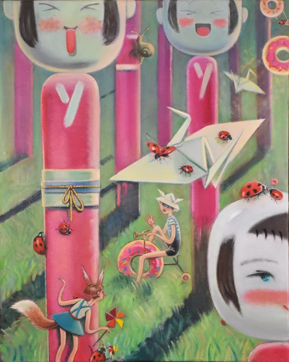 hide and seek 绘画, 19.7x15.8 in