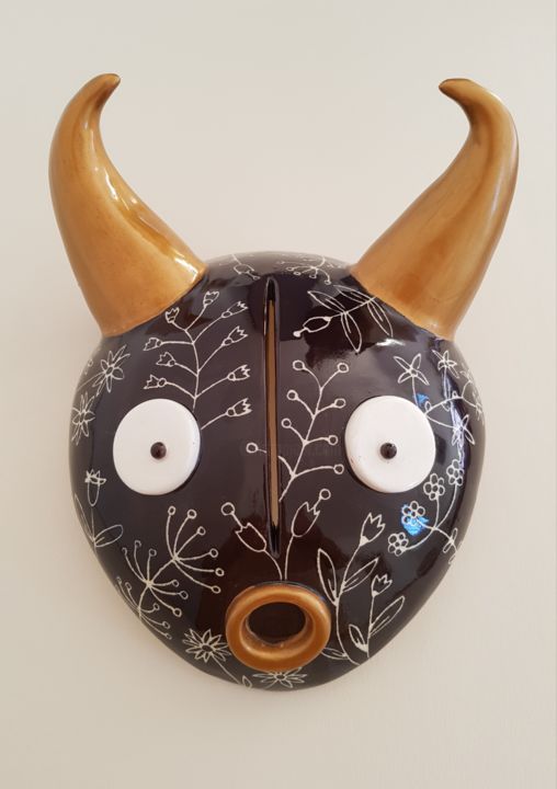 Le taureau de Cérynie 雕塑, 13.8x9.8 in