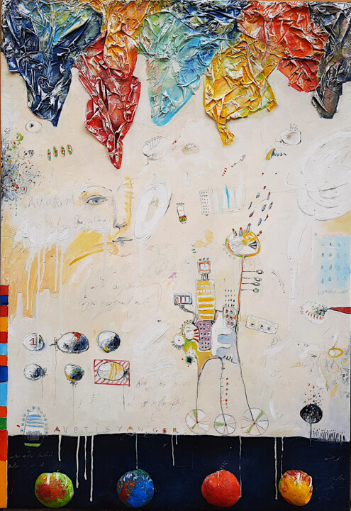 Secret Glance 拼贴, 38.2x26.4 in