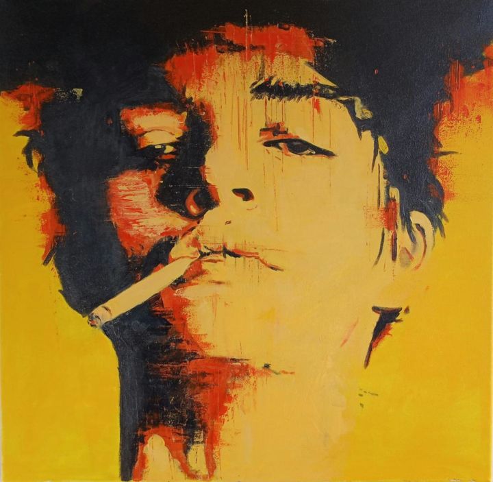 Peinture intitulée "young man" par R.Paül, Œuvre d'art originale, Huile