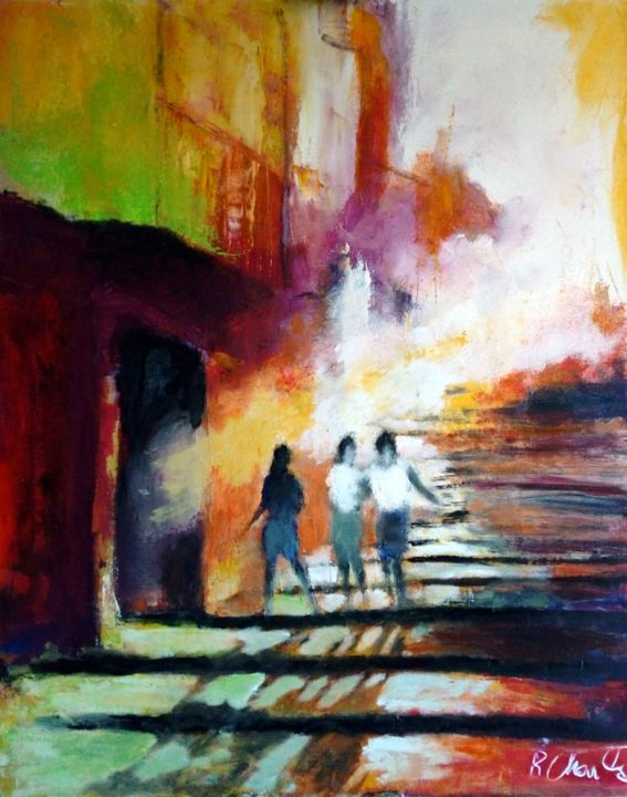 La Montée des Accoules 绘画, 24x19.7 in