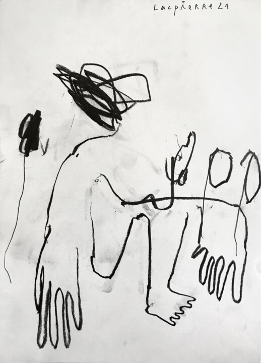 Dessin intitulée "UNTITLED II" par Luc Pierre, Œuvre d'art originale, Graphite