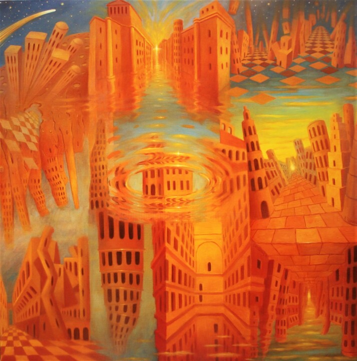 Schilderij getiteld "Métamorphoses" door Xavier Froissart, Origineel Kunstwerk, Olie