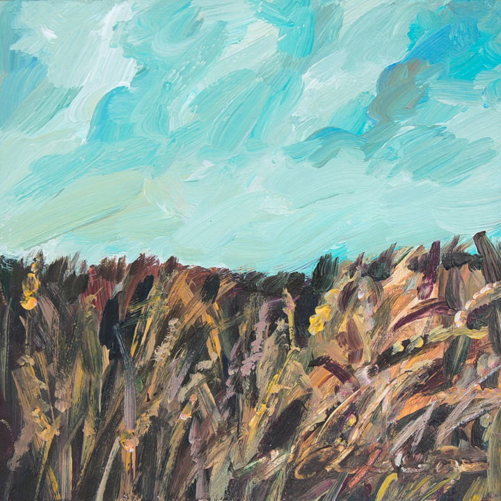 Peinture intitulée "Daily Champ de blé 3" par Nathalia Chipilova, Œuvre d'art originale, Acrylique